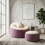 Giant Roll Fabrics Xxl 3pcs Combo Bean Bag-Onion/Cream