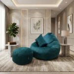 Woven Fabrics Xxl Pear Shape 3pcs Combo Bean Bag - Sea Green