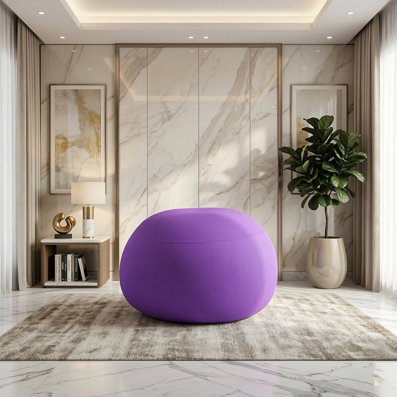 9 Gummy Bean Bag XXL Vivid Purple - Image 1