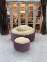Giant Roll Fabrics Xxxl 3pcs Combo Bean Bag- Onion/Cream - Image 3