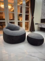 Giant Roll Fabrics Xxl 3pcs Combo Bean Bag- Brown/Ash - Image 3