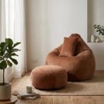 Woven Fabrics Xxl Pear Shape 3pcs Combo Bean Bag - Caramel