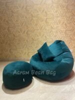 Woven Fabrics Xxl Pear Shape 3pcs Combo Bean Bag - Sea Green - Image 3