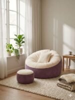 Giant Roll Fabrics Xxxl 3pcs Combo Bean Bag- Onionpink /Cream