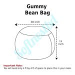 Gummy Bean Bag XXL Grey - Image 3
