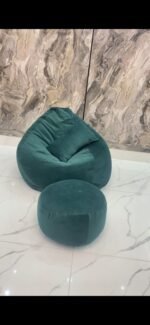 Woven Fabrics Xxl Pear Shape 3pcs Combo Bean Bag -  Green - Image 2