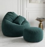 Woven Fabrics Xxl Pear Shape 3pcs Combo Bean Bag -  Green