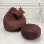 Woven Fabrics Xxl Pear Shape 3pcs Combo Bean Bag - Oxblood