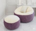 Giant Roll Fabrics Xxl 3pcs Combo Bean Bag-Onion/Cream