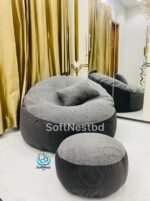 Giant Roll Fabrics Xxxl 3pcs Combo Bean Bag- Gray / Ash - Image 2