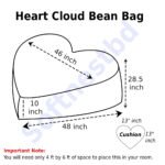 Heart Cloud Bean Bag Combo Ash - Image 2